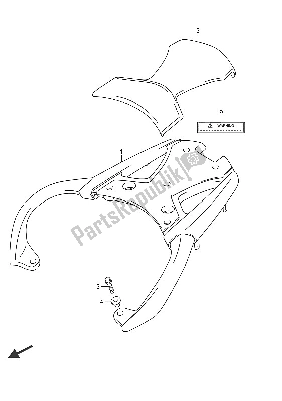 All parts for the Carrier (dl650aue) of the Suzuki DL 650 AXT V Strom 2016