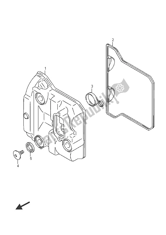 All parts for the Cylinder Head Cover of the Suzuki Burgman AN 400 ZZA 2016