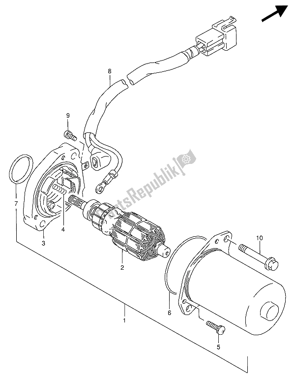 Tutte le parti per il Motore Di Avviamento del Suzuki RG 125 FU 1993