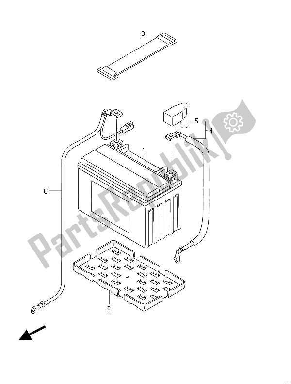 All parts for the Battery (gsf650s) of the Suzuki GSF 650 Sasa Bandit 2011