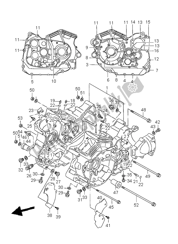 Todas las partes para Caja Del Cigüeñal de Suzuki VL 1500 Intruder LC 1999