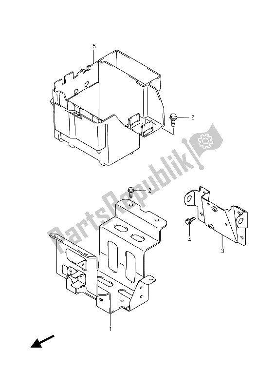 Tutte le parti per il Portabatteria del Suzuki VL 1500 BT Intruder 2015