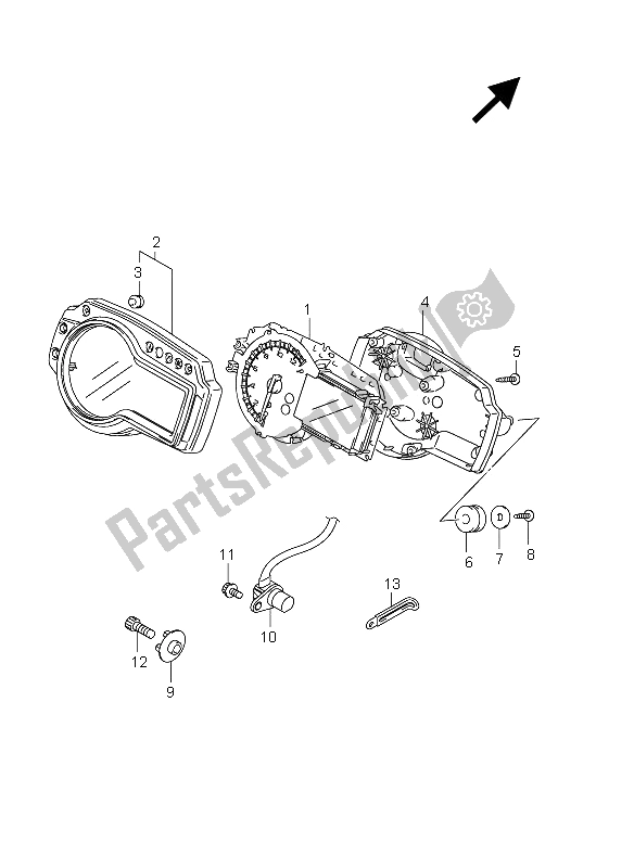 Toutes les pièces pour le Compteur De Vitesse (gsr750 E21) du Suzuki GSR 750A 2012