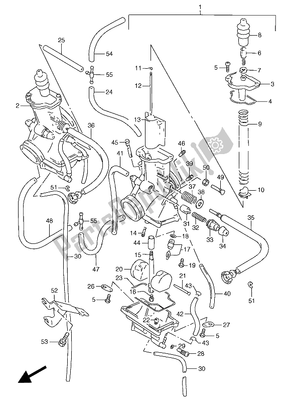 Todas as partes de Carburador do Suzuki RGV 250 1991