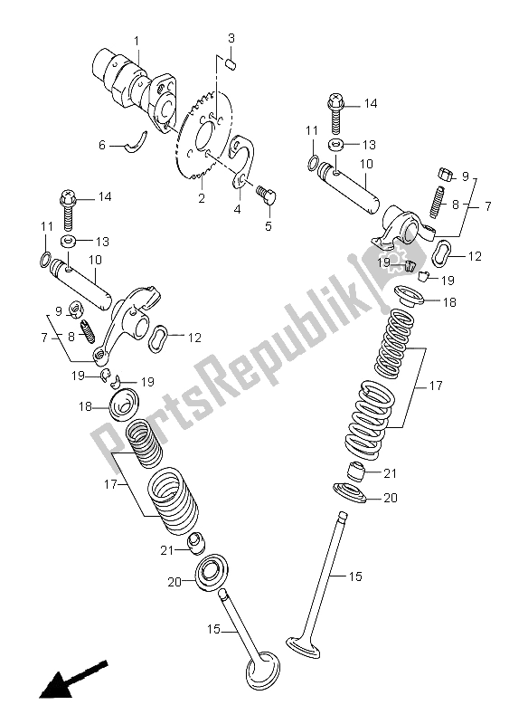 Wszystkie części do Wa? Ek Rozrz? Du I Zawór Suzuki DR Z 125 SW LW 2005