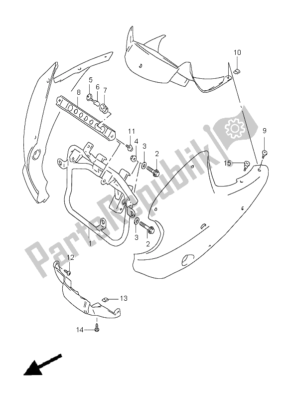 All parts for the Cowling Installation Parts of the Suzuki XF 650 Freewind 1999