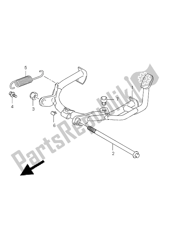 All parts for the Stand of the Suzuki UX 125 Sixteen 2011