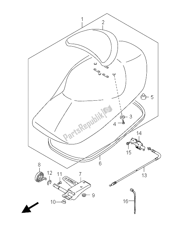 Toutes les pièces pour le Siège du Suzuki UH 200 Burgman Executive 2011