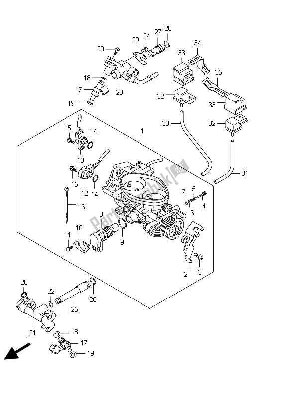 Todas las partes para Cuerpo Del Acelerador de Suzuki C 800 VL Intruder 2012