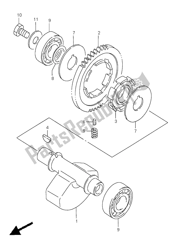 Todas las partes para Equilibrador De Manivela de Suzuki LS 650 Savage 1996