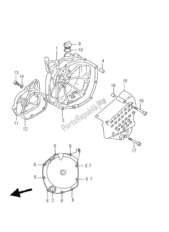 Todas las partes para Tapa Del Cárter de Suzuki GSX R 750W 1995