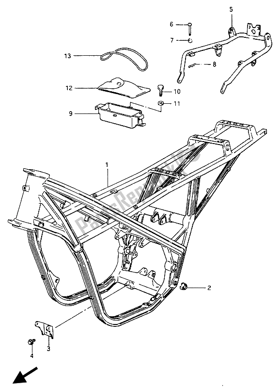 Todas las partes para Marco de Suzuki RG 250F Gamma 1986