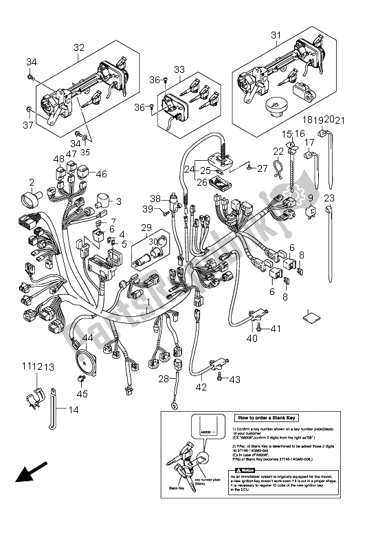 All parts for the Wiring Harness (an650 E2-e19) of the Suzuki AN 650A Burgman Executive 2006