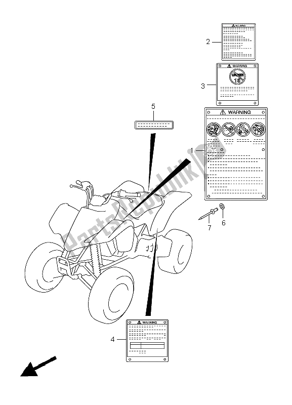 Wszystkie części do Etykieta Suzuki LT Z 400 Quadsport Limited 2008