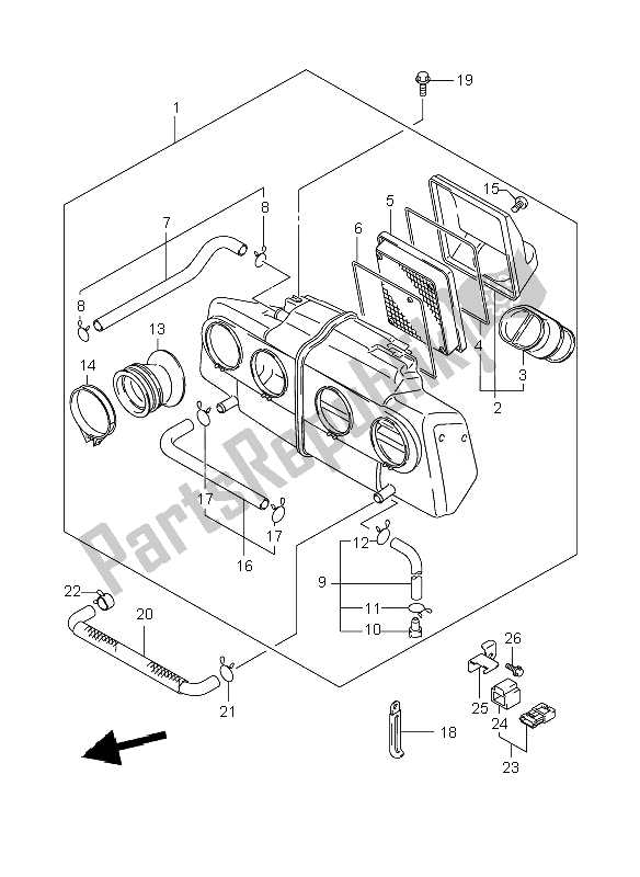 Todas las partes para Filtro De Aire de Suzuki GSF 1250 Nsnasa Bandit 2007