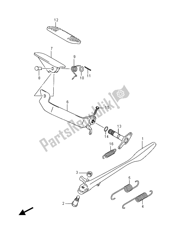 All parts for the Stand of the Suzuki VL 1500T Intruder 2015