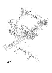 mangueira e junta do corpo do acelerador (gsx-r1000)