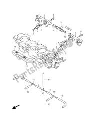 manguera y junta del cuerpo del acelerador (gsx-r1000)