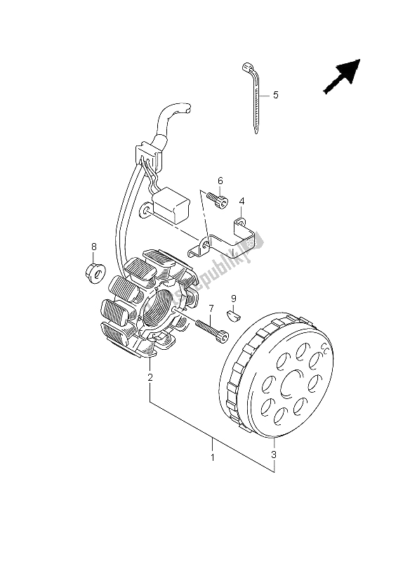 Todas las partes para Magneto de Suzuki RM Z 450 2009