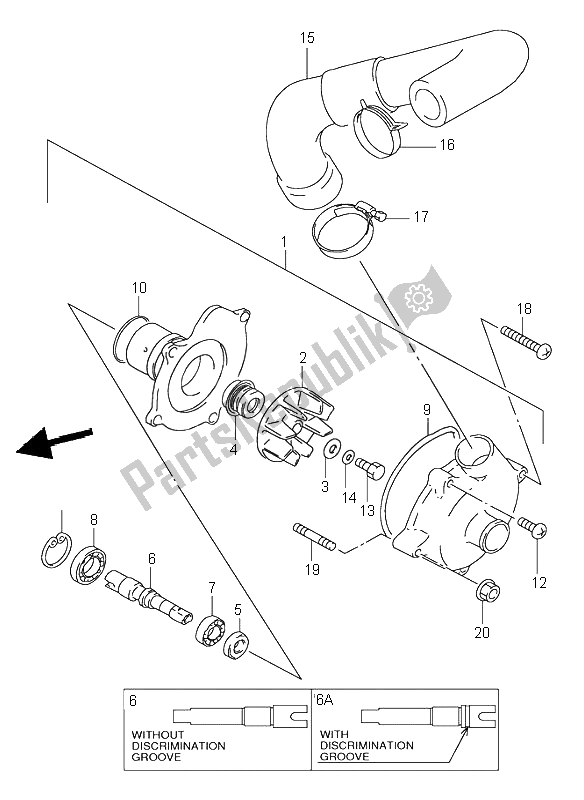 Toutes les pièces pour le Pompe à Eau du Suzuki GSX R 1100W 1998