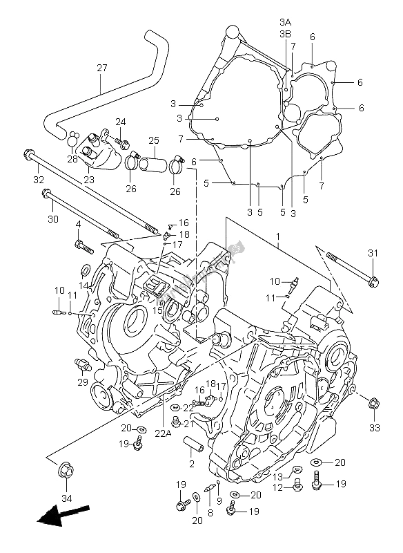 Toutes les pièces pour le Carter du Suzuki TL 1000R 2000