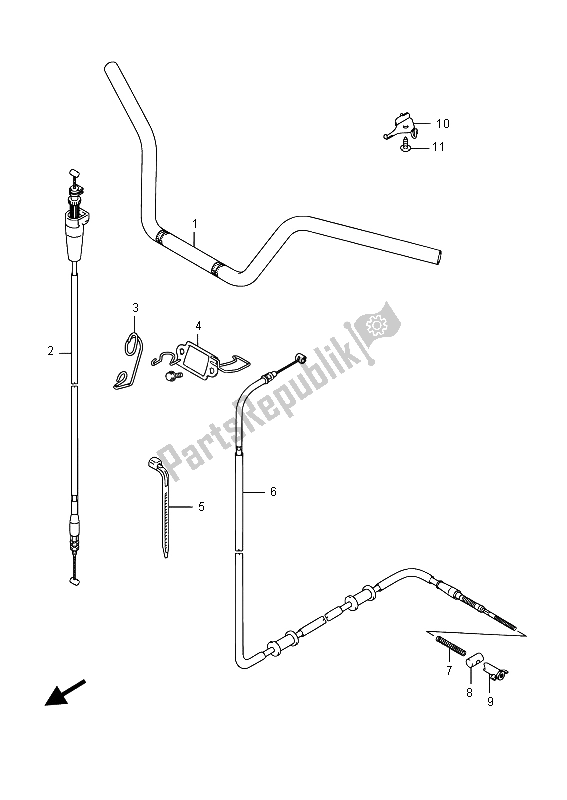 All parts for the Handlebar of the Suzuki LT A 750 XVZ Kingquad AXI 4X4 2015