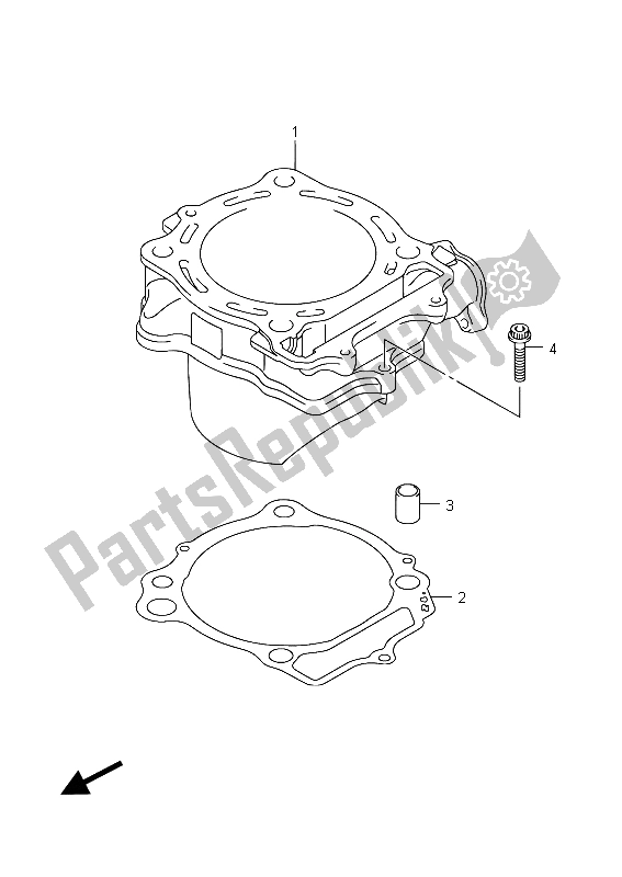 All parts for the Cylinder of the Suzuki RM Z 450 2015