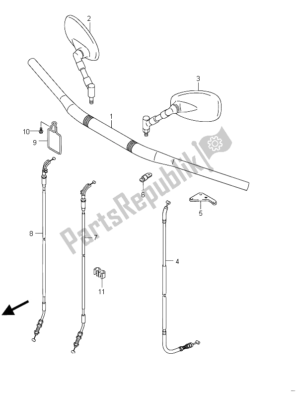 Toutes les pièces pour le Guidon (vzr1800zuf E19) du Suzuki VZR 1800 NZR M Intruder 2011