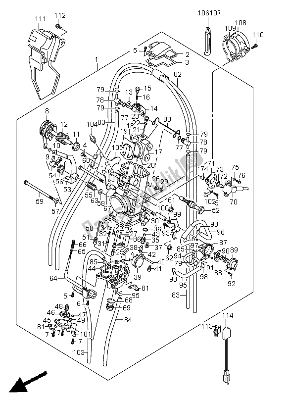 Tutte le parti per il Carburatore del Suzuki DR Z 400E 2007