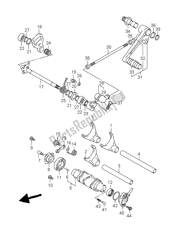 All parts for the Gear Shifting of the Suzuki GSX 1400Z 2007