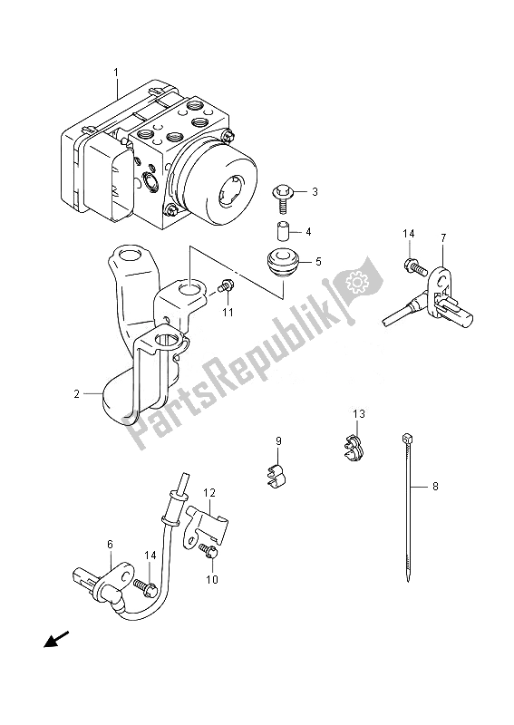 Toutes les pièces pour le Unité Hydraulique (gsr750aue) du Suzuki GSR 750A 2014