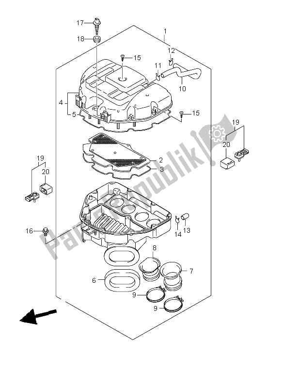 Toutes les pièces pour le Purificateur D'air du Suzuki GSX R 600 2006