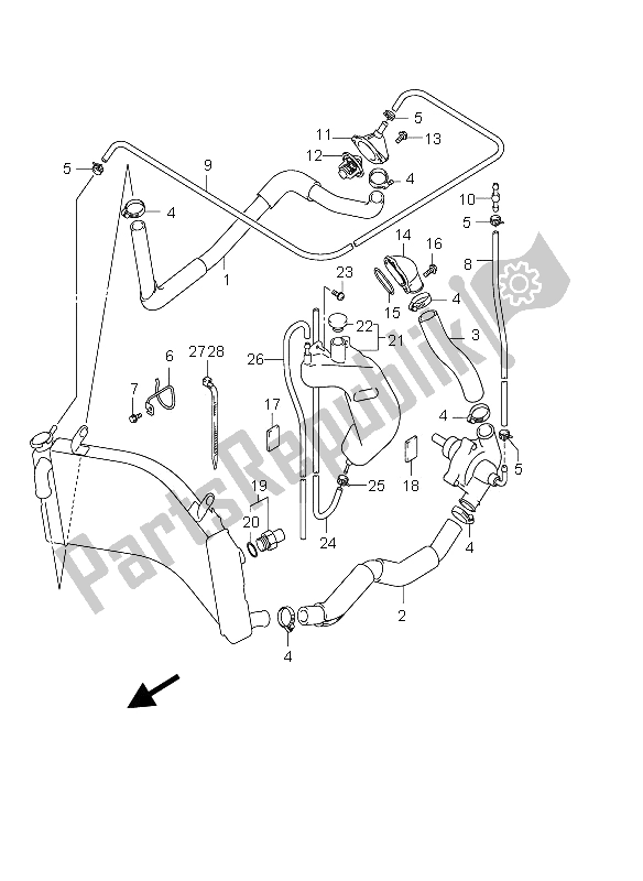 Tutte le parti per il Tubo Del Radiatore del Suzuki GSX 1300R Hayabusa 2006