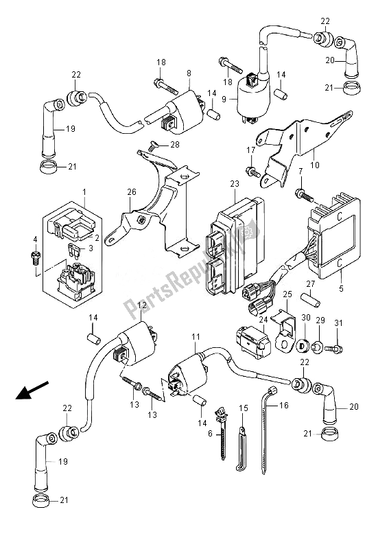 Todas las partes para Eléctrico (vl800cue E19) de Suzuki VL 800 CT Intruder 2014