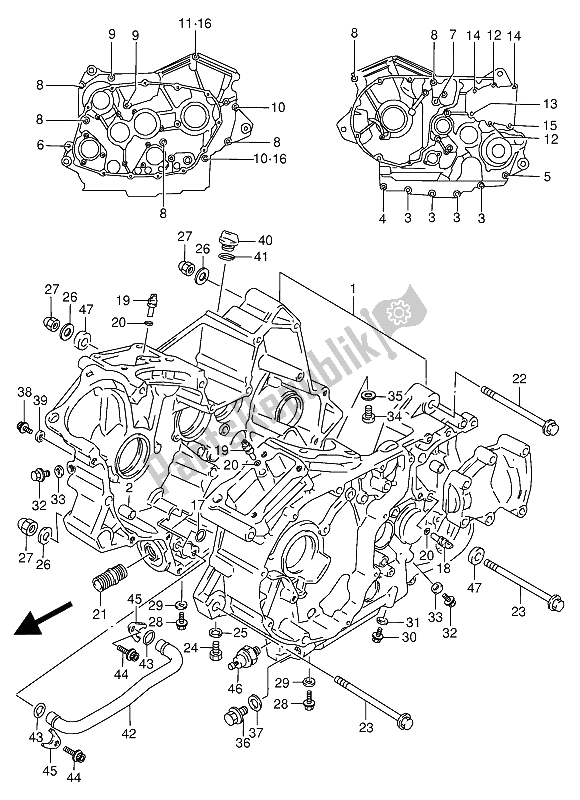 Alle onderdelen voor de Carter van de Suzuki VX 800U 1993