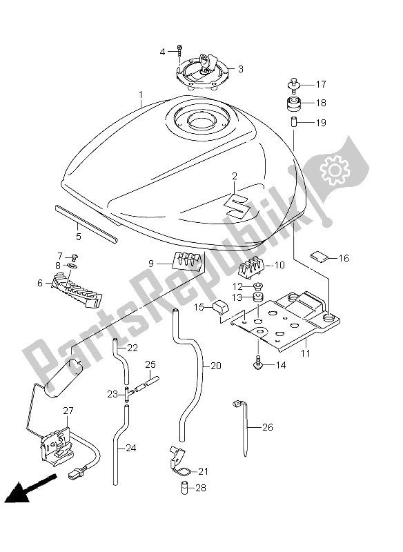 Todas las partes para Tanque De Combustible (e24) de Suzuki GSX 1250 FA 2011