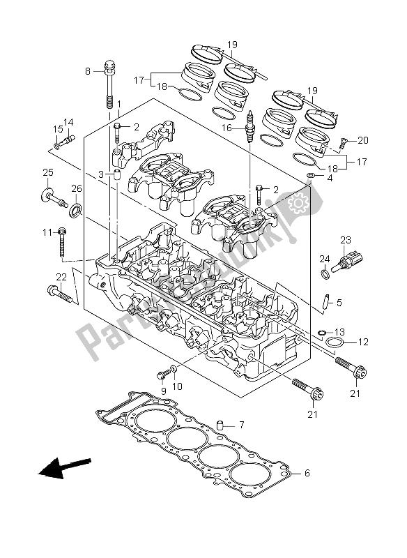 Toutes les pièces pour le Culasse du Suzuki GSR 600 2006