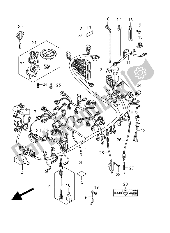 Todas las partes para Arnés De Cableado de Suzuki GSX R 750 2010