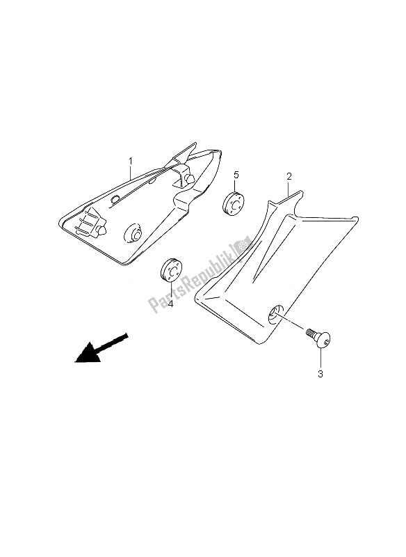 All parts for the Frame Cover of the Suzuki SV 650 SA 2010