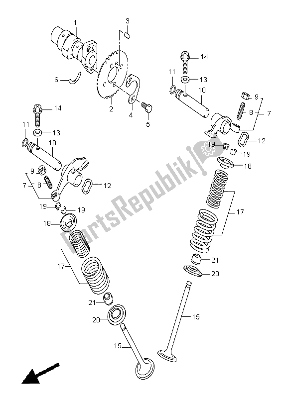 Wszystkie części do Wa? Ek Rozrz? Du I Zawór Suzuki DR Z 125 SW LW 2004