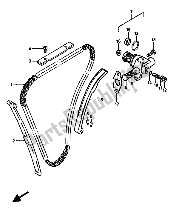 Tutte le parti per il Catena A Camme del Suzuki GSX 550 1985