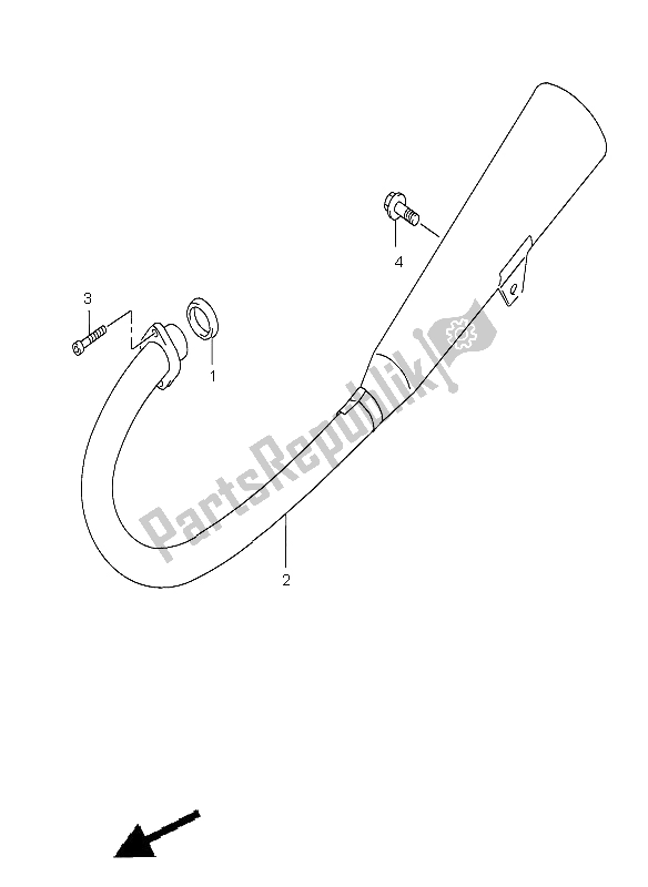 All parts for the Muffler of the Suzuki GZ 125 Marauder 2003