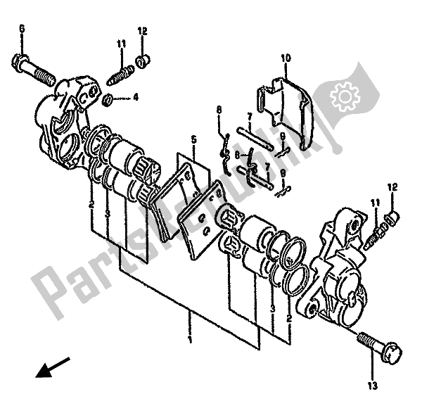 Tutte le parti per il Pinze Anteriori del Suzuki GSX 750F 1993