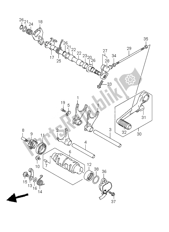 Toutes les pièces pour le Changement De Vitesse du Suzuki GSX R 1000 2007