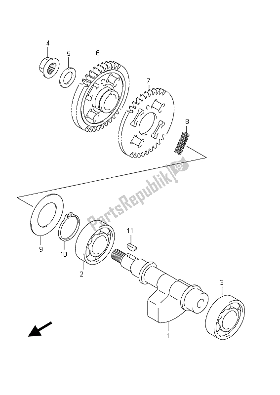 Todas las partes para Equilibrador De Manivela de Suzuki Burgman AN 400 AZA 2011