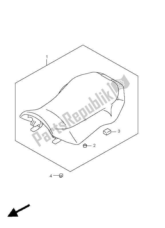 All parts for the Seat of the Suzuki LT A 400 FZ Kingquad ASI 4X4 2011