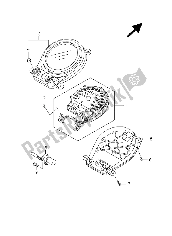 Todas las partes para Velocímetro de Suzuki VLR 1800R C 1800 Intruder 2008