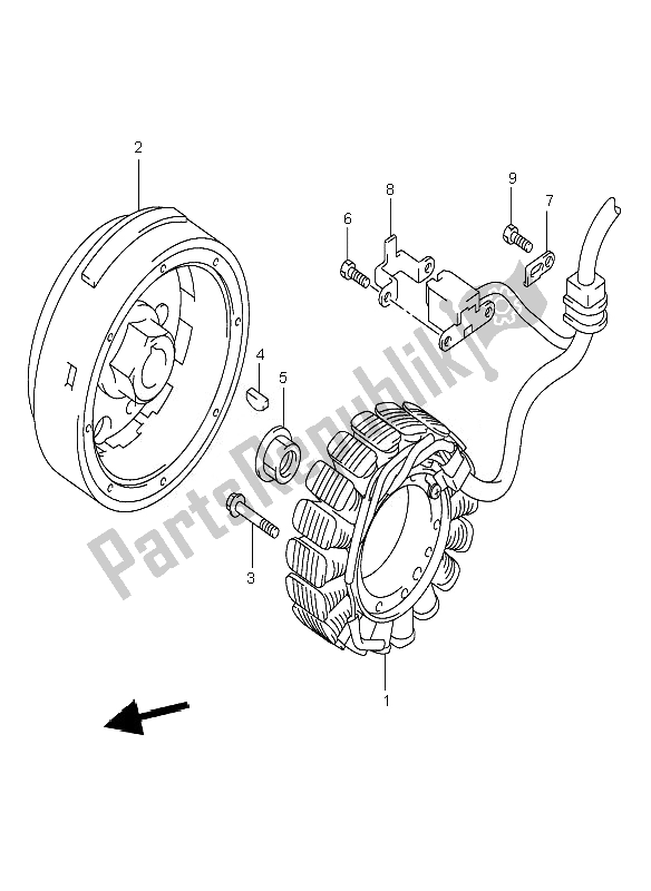 Todas as partes de Magneto do Suzuki LT A 500F Vinson 4X4 2007