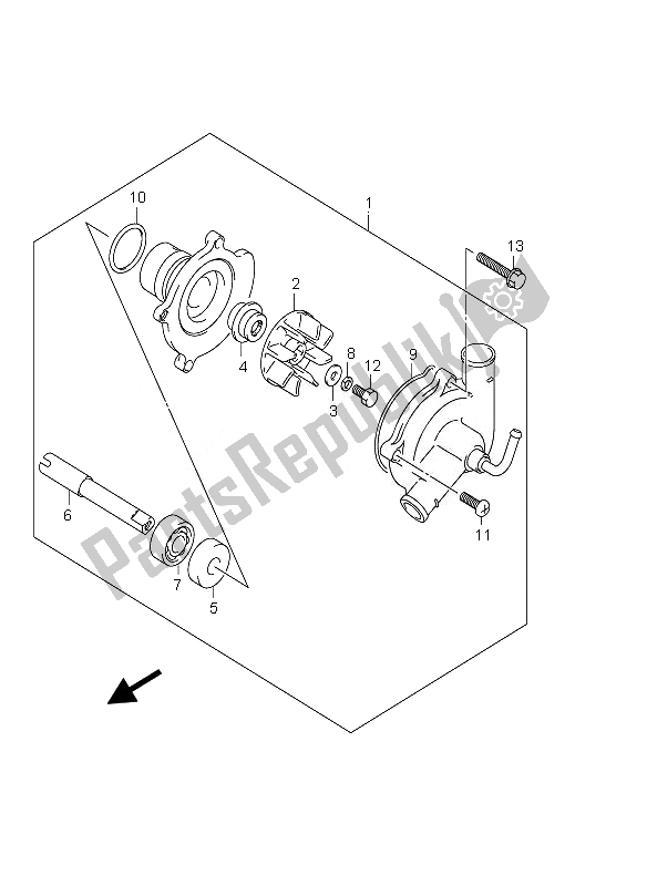 Todas las partes para Bomba De Agua de Suzuki GSX 1300 RZ Hayabusa 2007