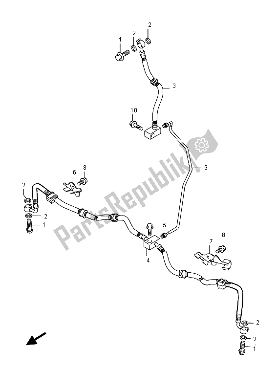 Todas las partes para Manguera De Freno Delantero de Suzuki LT A 750 Xpvzv Kingquad AXI 4X4 2015